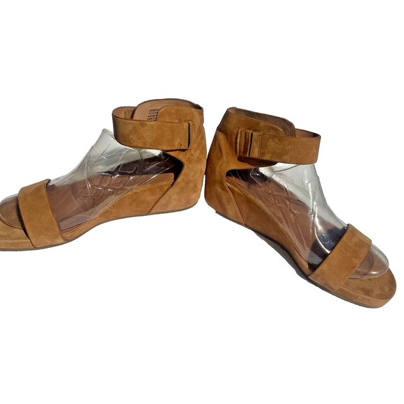 Gentle Souls | Leather Suede Sandals Gianna 2 Ankle Strap Wedge Women's Size 10 - Picture 2 of 13